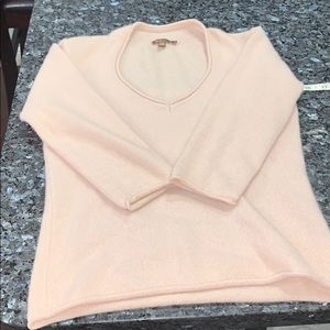 Baby pink ultra soft cashmere sweater 3/4 sleeve